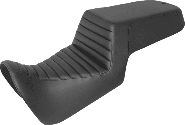 SADDLEMEN 0810-2372 Step-Up Seat - Front Tuck-n-Roll/Rear Smooth - Black
