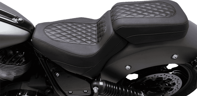 MUSTANG 0810-2382 Squareback Seat - Passenger - Black - Diamond Stitch - Chief '22-'24 — image 3 of 3