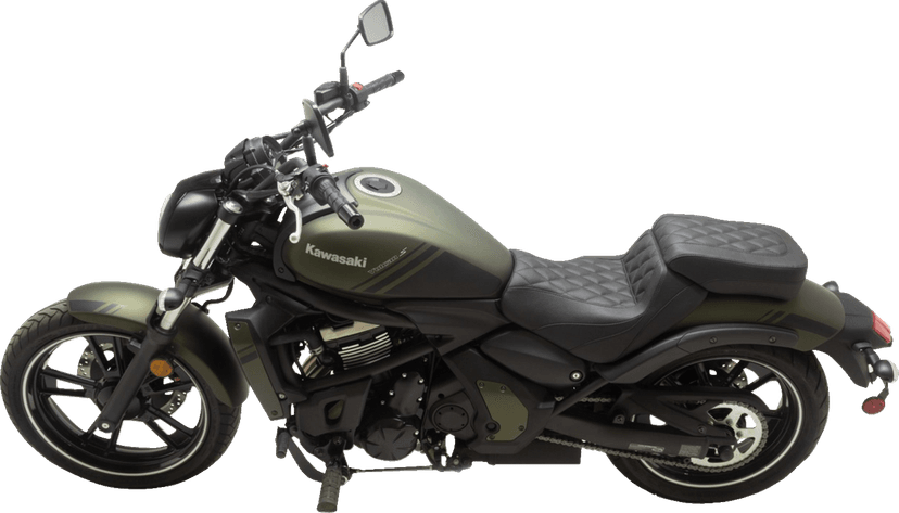 MUSTANG 0810-2387 Squareback/Fastback Solo Seat - Black - Diamond Stitch - Vulcan S '15-'23 — image 3 of 3