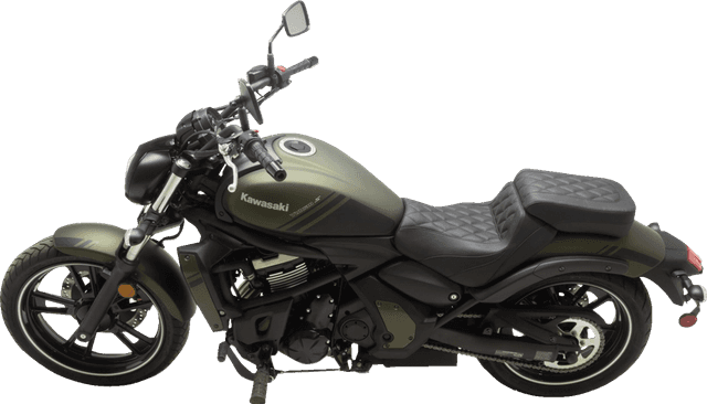 MUSTANG 0810-2388 Squareback Seat - Passenger - Black - Diamond Stitch - Vulcan S '15-'23 — image 3 of 3
