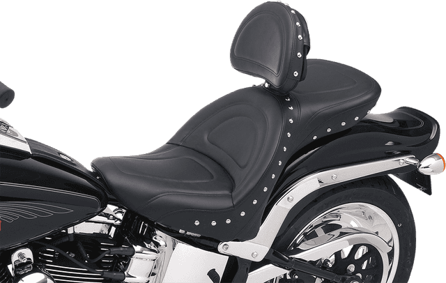 SADDLEMEN 8102J Explorer Special Seat - Studded - w/ Backrest - FL/FX '00-'06