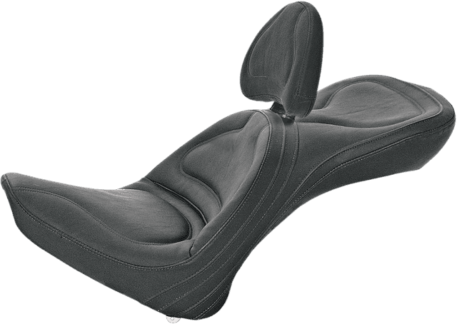 SADDLEMEN 8152JS Seat - Explorer™ - With Backrest - Stitched - Black - FL/FX '00-'06