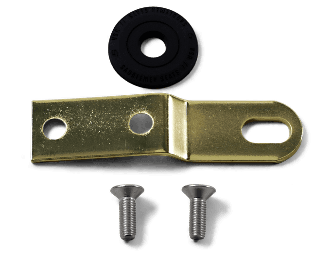 SADDLEMEN 0820-0123 Seat Bracket - Gold - 1/4"-28 — image 1 of 2