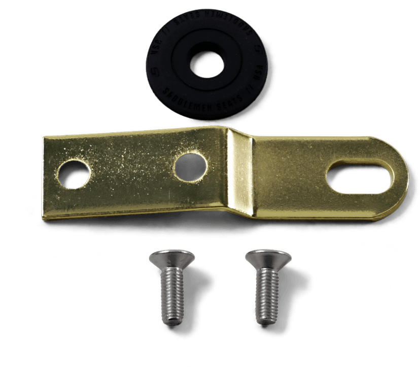 SADDLEMEN 0820-0123 Seat Bracket - Gold - 1/4"-28 — image 1 of 2