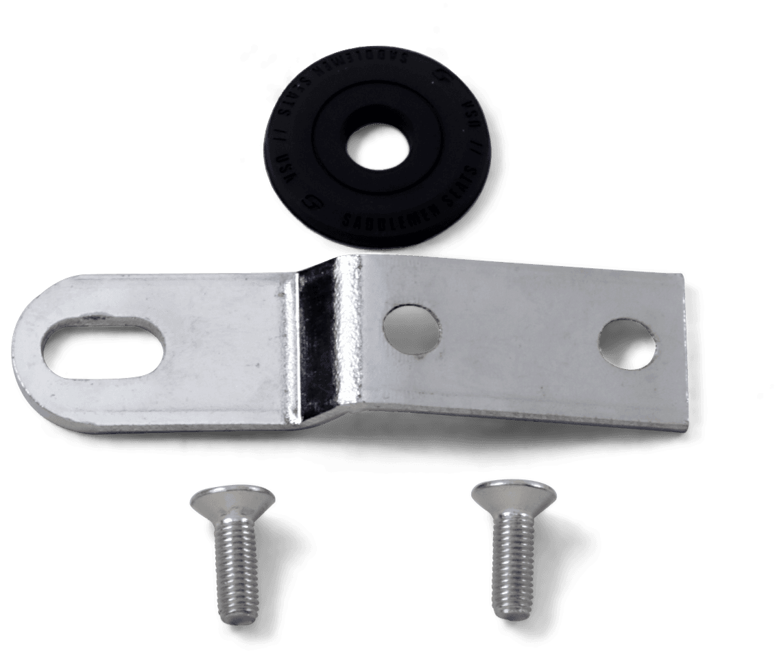 SADDLEMEN 0820-0124 Seat Bracket - Chrome - 1/4"-28