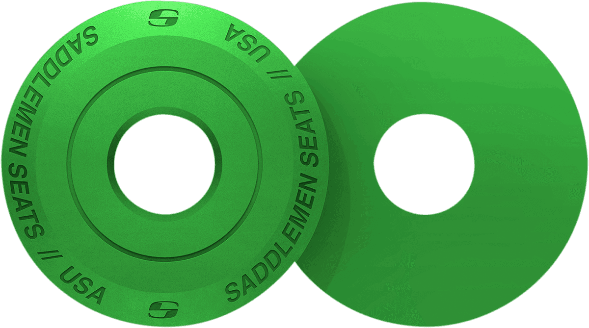 SADDLEMEN 0820-0133 Fender Seat Washer - Bright Green