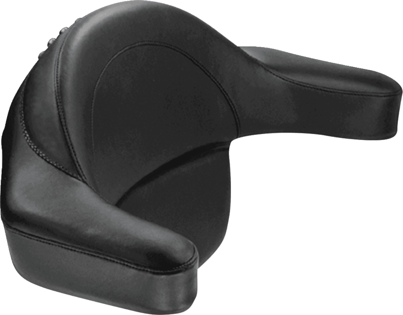 MUSTANG 0822-0106 Passenger Pad - with Armrest - Smooth - FLT/FLHT '80-'13