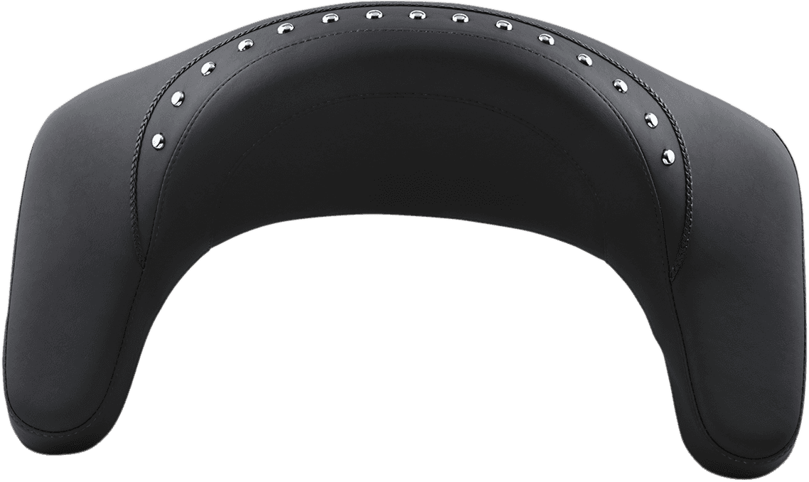 MUSTANG 0822-0107 Passenger Pad with Armrests - Studded - FLT/FLHT