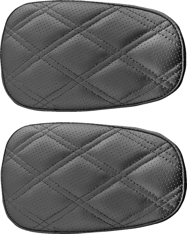 SADDLEMEN 0822-0305 Roadsofa™ Armrest Pad Covers - Lattice Stitch - FLH/FLT '09-'16