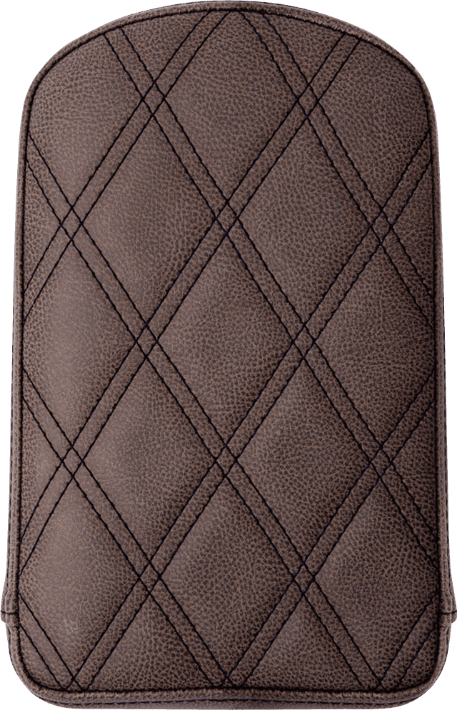 SADDLEMEN 0822-0329 Sissy Bar Pad - Lattice Stitched - Brown - Universal