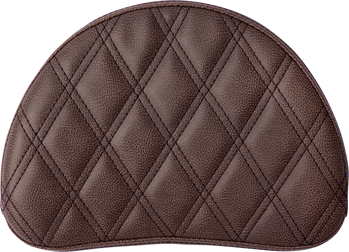 SADDLEMEN 0822-0330 Sissy Bar Pad - Lattice Stitched - Brown - Universal