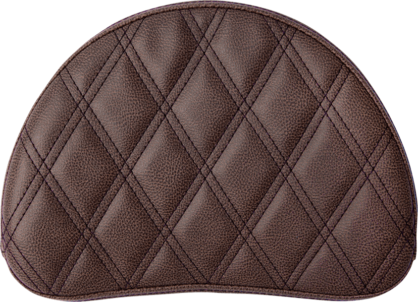SADDLEMEN 0822-0330 Sissy Bar Pad - Lattice Stitched - Brown - Universal