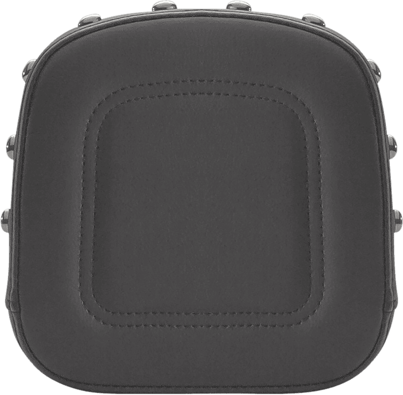 SADDLEMEN 0822-0475 Sissy Bar Pad - Contoured - Black - Studded - FL/FX '97-'23