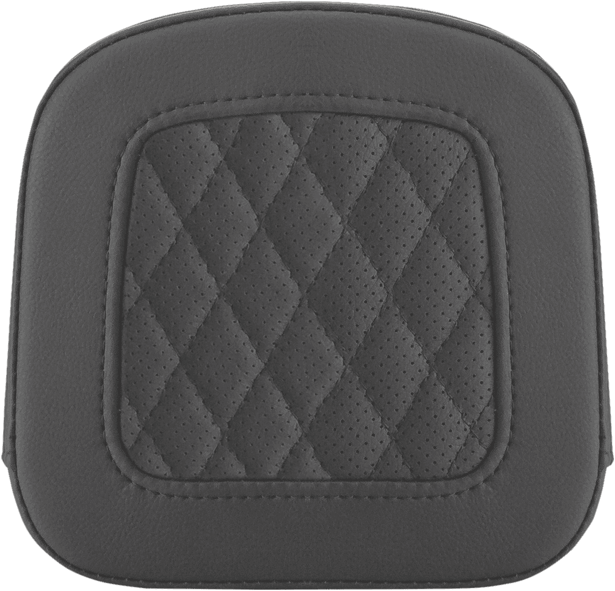 SADDLEMEN 0822-0486 Sissy Bar Pad - Lattice Stitched - Black - FL/FX '97-'23