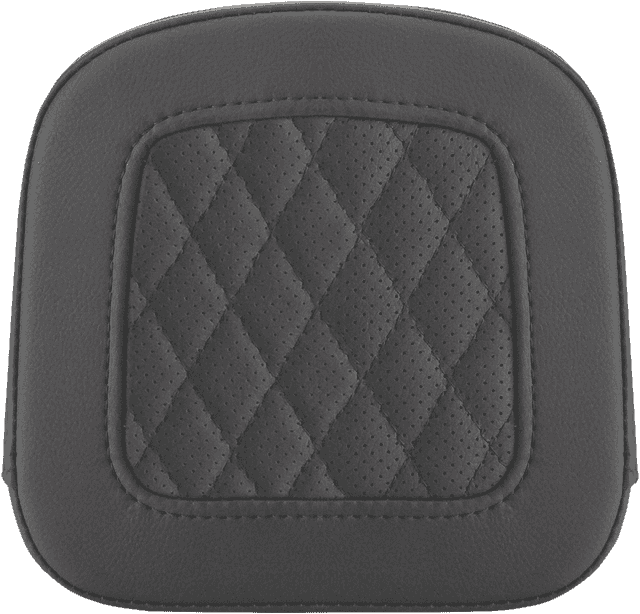 SADDLEMEN 0822-0486 Sissy Bar Pad - Lattice Stitched - Black - FL/FX '97-'23