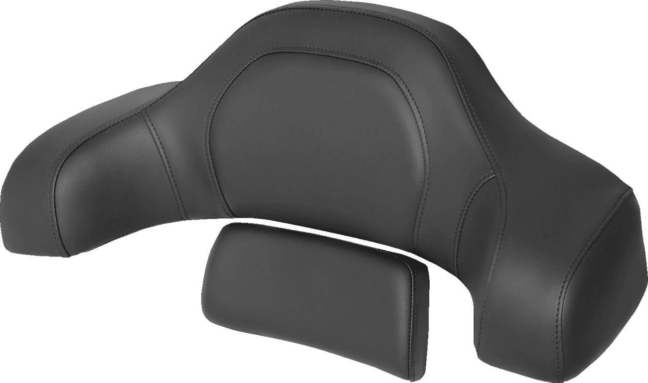 SADDLEMEN 0822-0506 RoadSofa™ Tour-Pak® Pad - Black w/ Black Stitching - Indian '14-'24