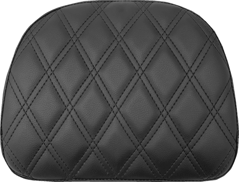 SADDLEMEN 0822-0530 Touring Sissy Bar Pad - Black - Lattice Stitch - Indian '14-'22