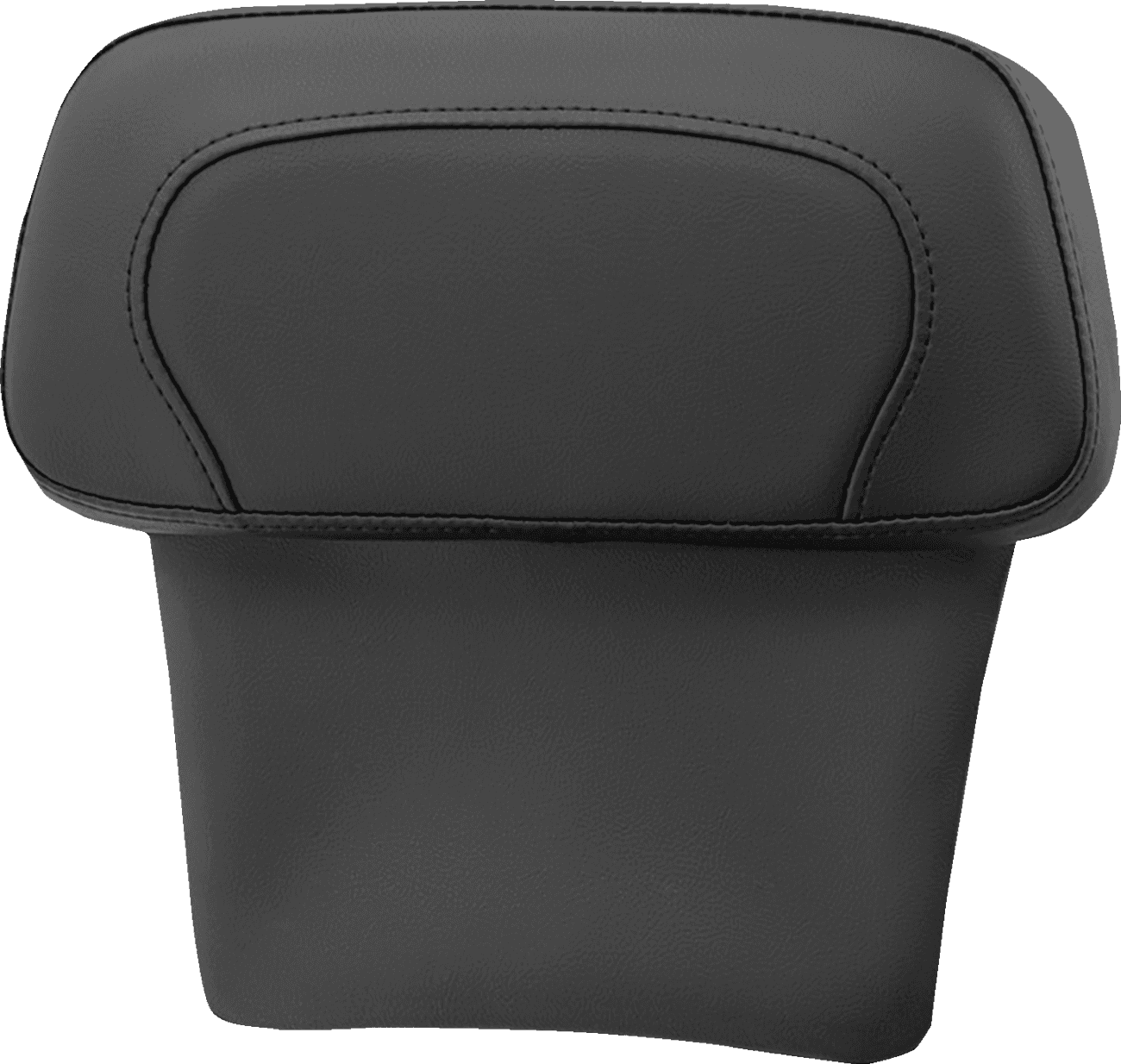 SADDLEMEN 0822-0551 Chopped Tour Pak Backrest Pad - RoadSofa™ - Black w/ Black Stitch - FLT/FLH '14-'23