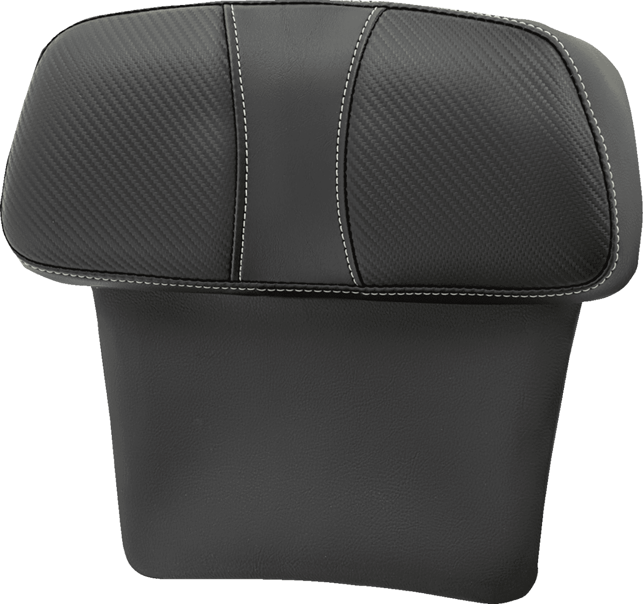 SADDLEMEN 0822-0554 Chopped Tour Pak Backrest Pad - Dominator - Black w/ Carbon Fiber Inset - FLT/FLH '14-'23