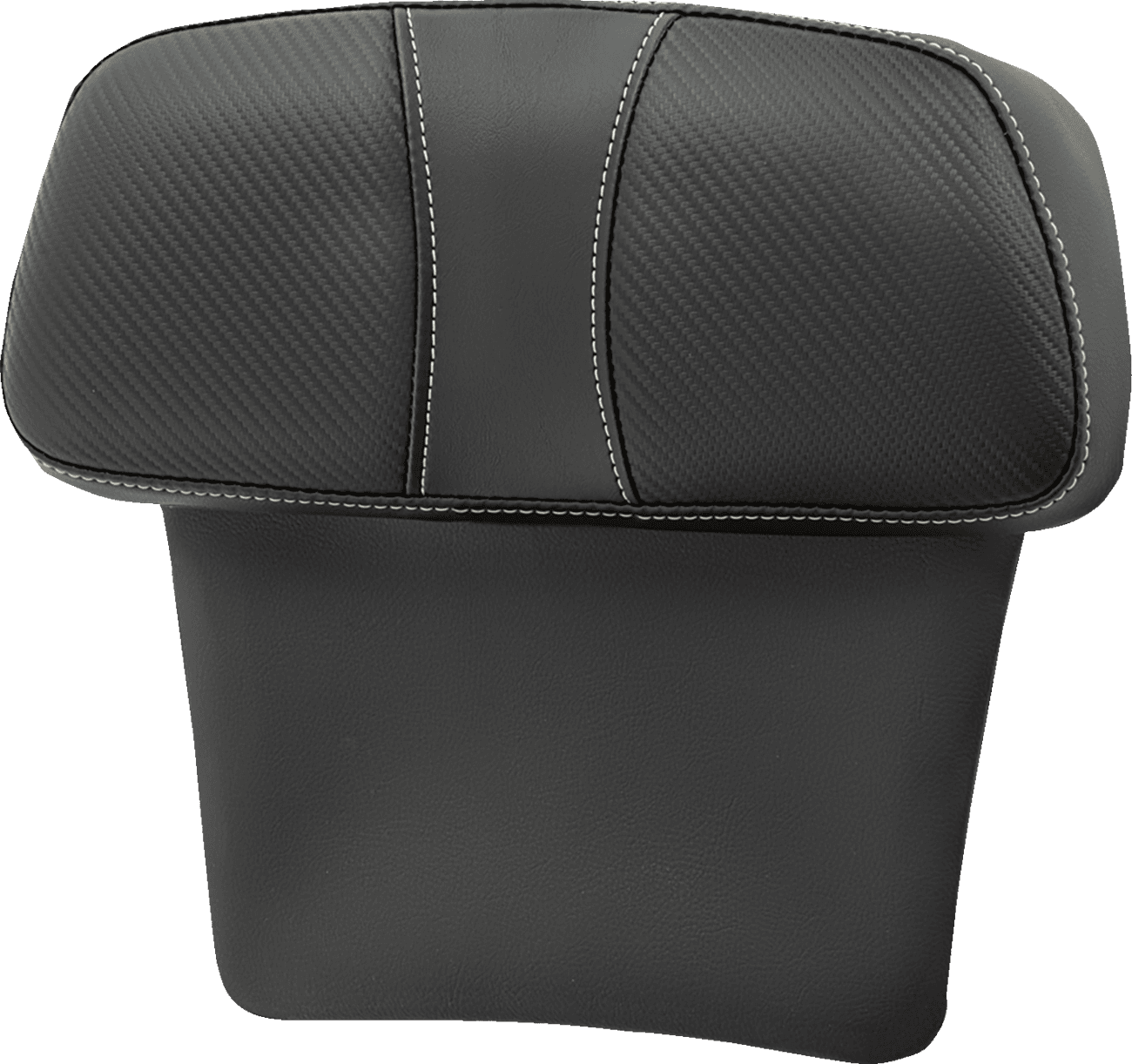 SADDLEMEN 0822-0554 Chopped Tour Pak Backrest Pad - Dominator - Black w/ Carbon Fiber Inset - FLT/FLH '14-'23