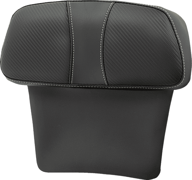 SADDLEMEN 0822-0554 Chopped Tour Pak Backrest Pad - Dominator - Black w/ Carbon Fiber Inset - FLT/FLH '14-'23