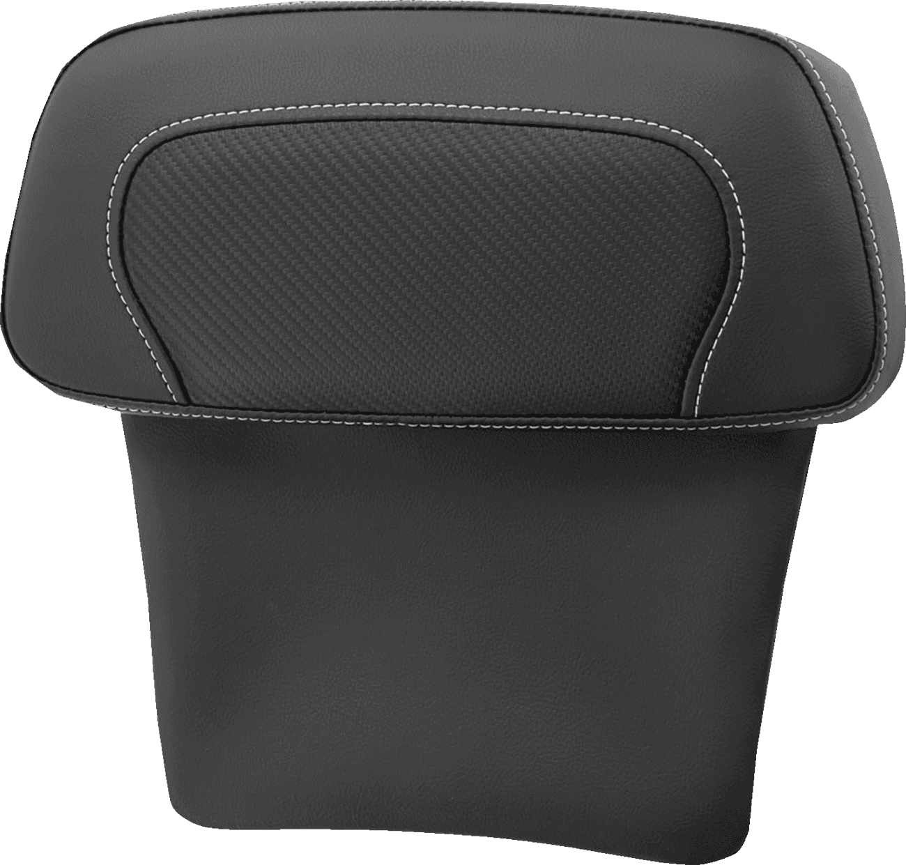 SADDLEMEN 0822-0557 Chopped Tour Pak Backrest Pad - RoadSofa™ - Carbon Fiber Inset - FLT/FLH '14-'23
