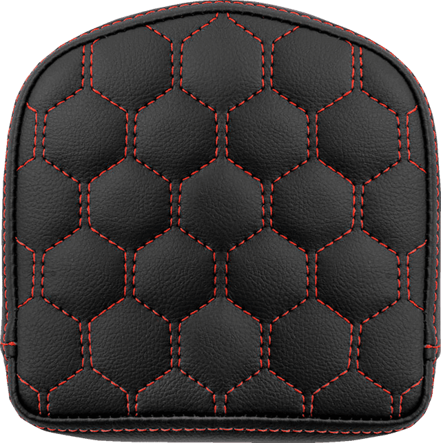 SADDLEMEN 0822-0583 RoadSofa™ Sissy Bar Pad - Honeycomb - Red Stitching