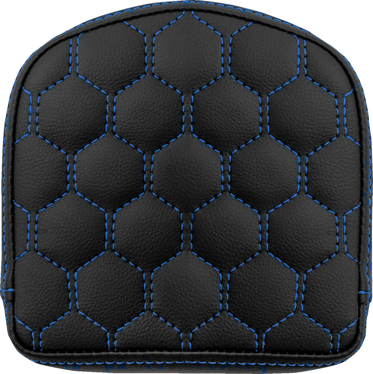 SADDLEMEN 0822-0584 RoadSofa™ Sissy Bar Pad - Honeycomb - Blue Stitching