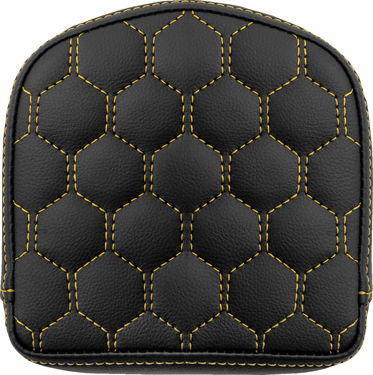 SADDLEMEN 0822-0586 RoadSofa™ Sissy Bar Pad - Honeycomb - Gold Stitching