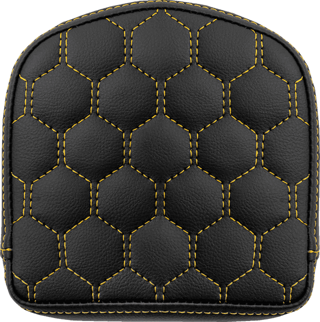 SADDLEMEN 0822-0586 RoadSofa™ Sissy Bar Pad - Honeycomb - Gold Stitching