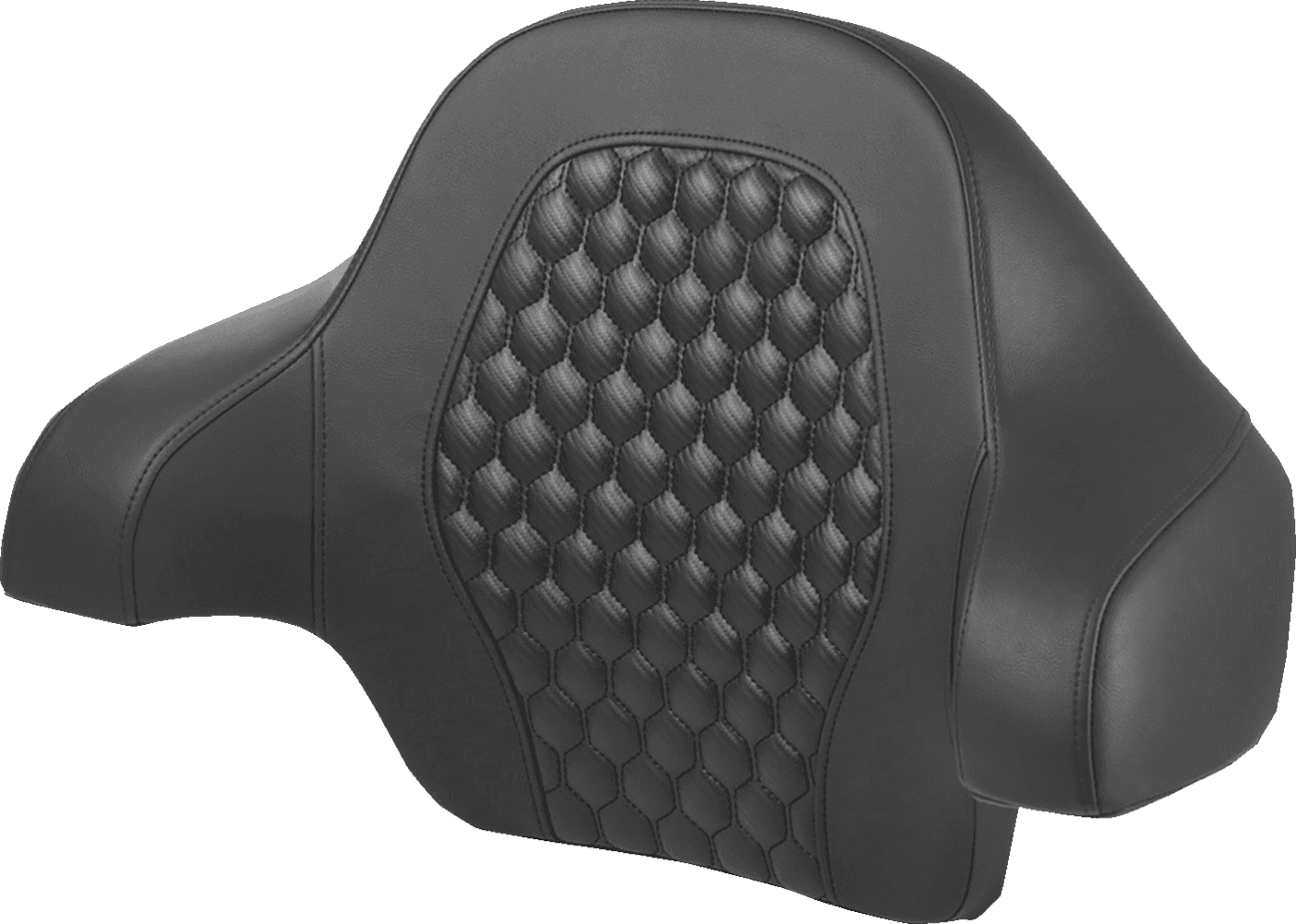 SADDLEMEN 0822-0592 Tour Pack Backrest Pad - Honeycomb - Black Stitching - FL '14-'24