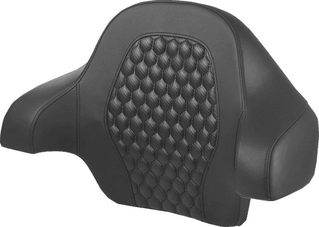 SADDLEMEN 0822-0592 Tour Pack Backrest Pad - Honeycomb - Black Stitching - FL '14-'24