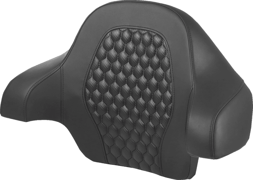 SADDLEMEN 0822-0592 Tour Pack Backrest Pad - Honeycomb - Black Stitching - FL '14-'24