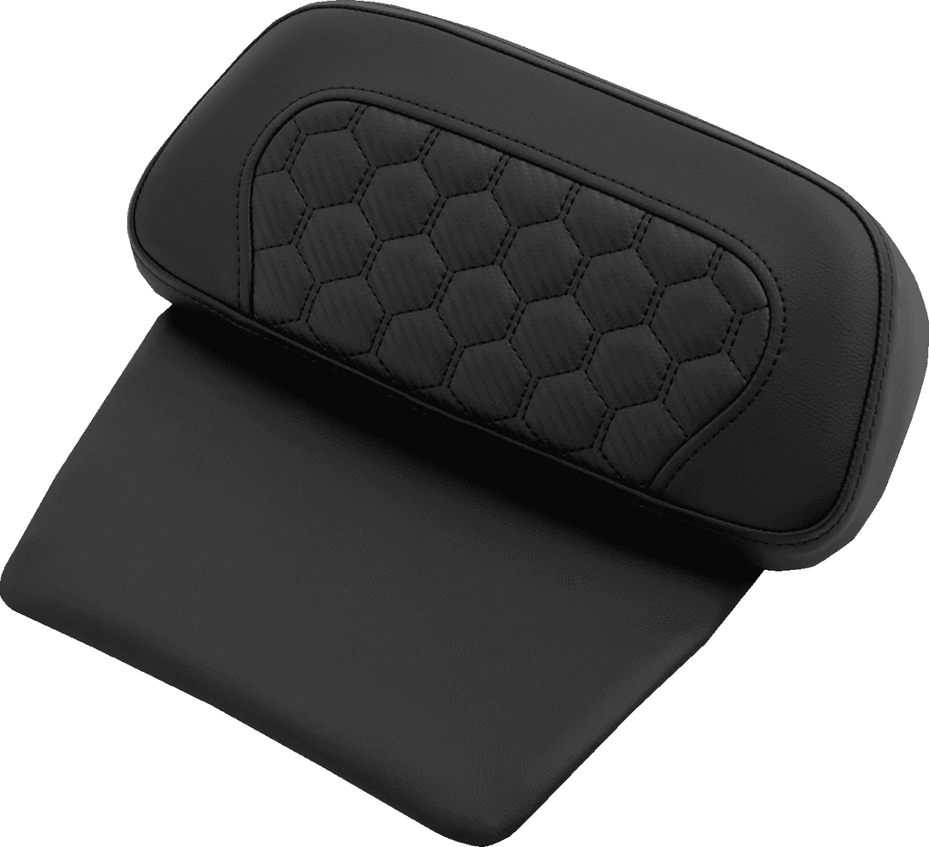 SADDLEMEN 0822-0597 Chopped Tour Pak Pad - Honeycomb - Black Stitching - FLH/FLT '14-'26