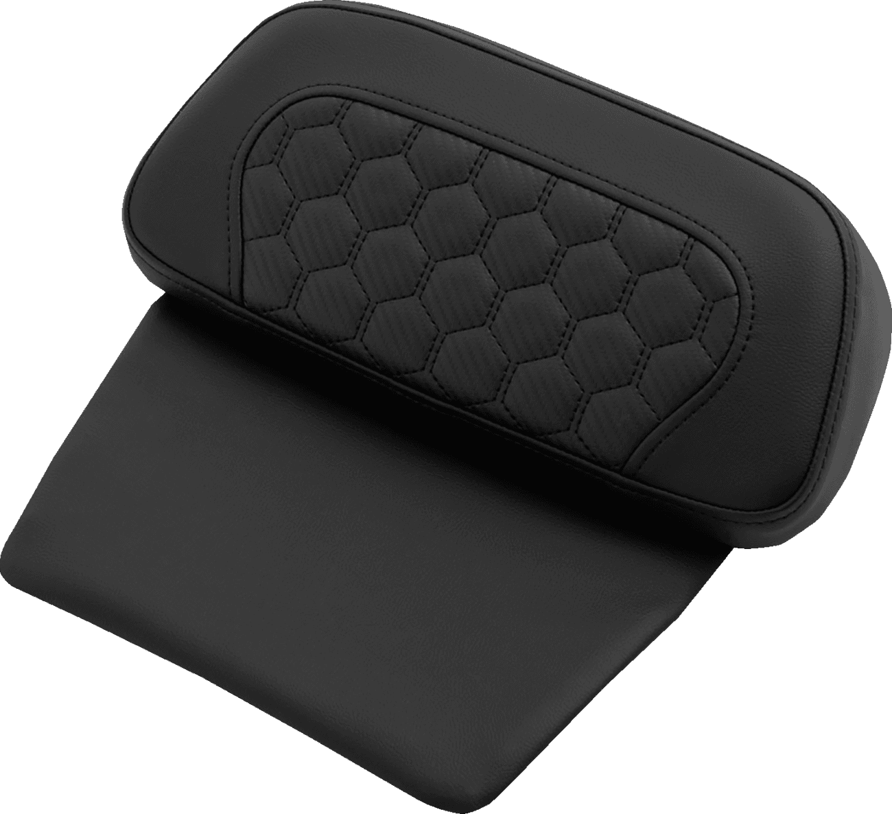 SADDLEMEN 0822-0597 Chopped Tour Pak Pad - Honeycomb - Black Stitching - FLH/FLT '14-'26