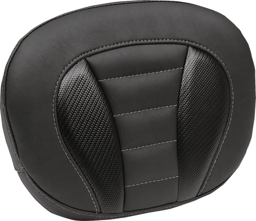 MUSTANG 0822-0606 Deluxe Sissy Bar Pad - Gunmetal Stitch - FLT/FLH '23-'24