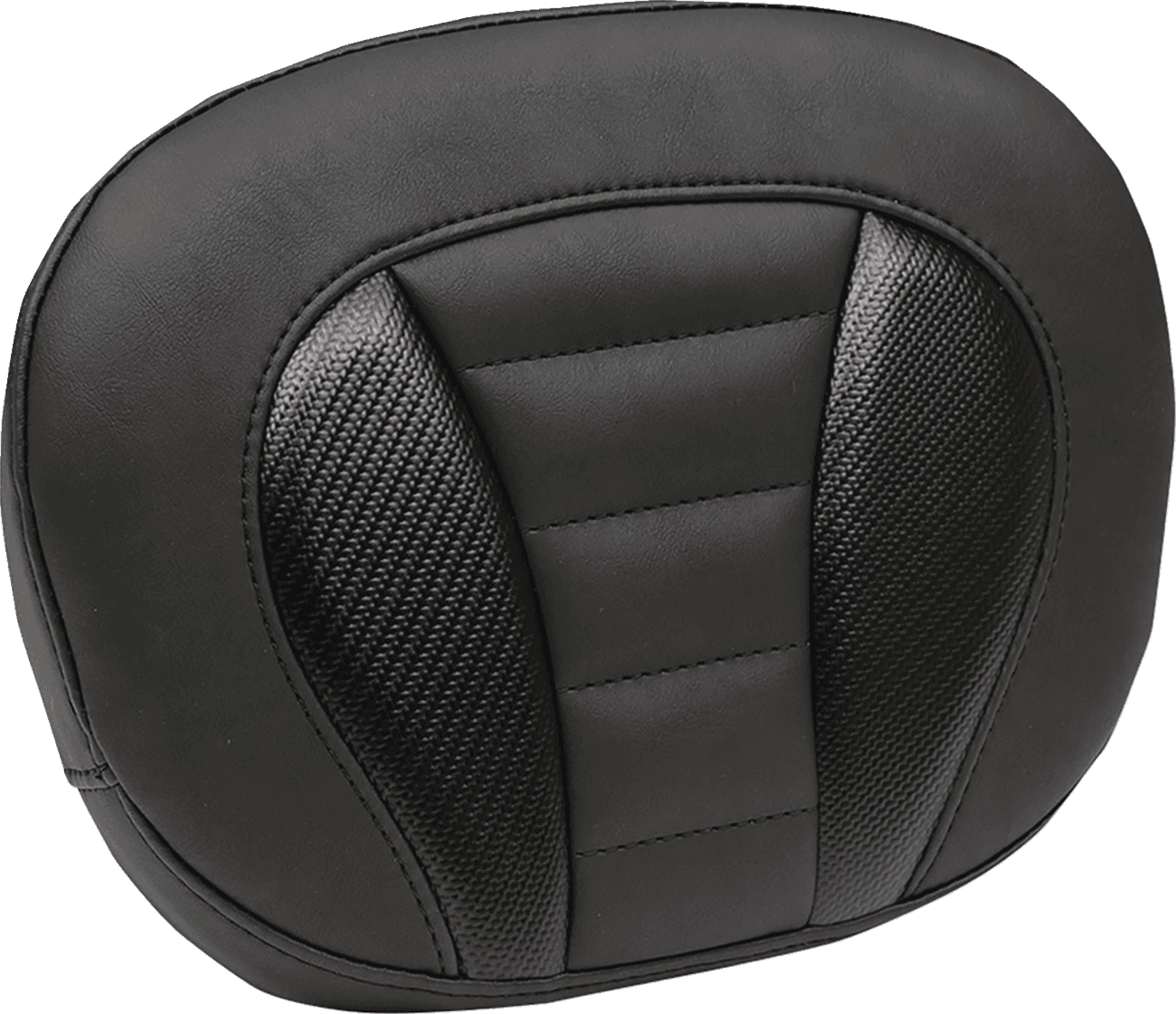 MUSTANG 0822-0607 Deluxe Sissy Bar Pad - Black Stitch - FLT/FLH '23-'24