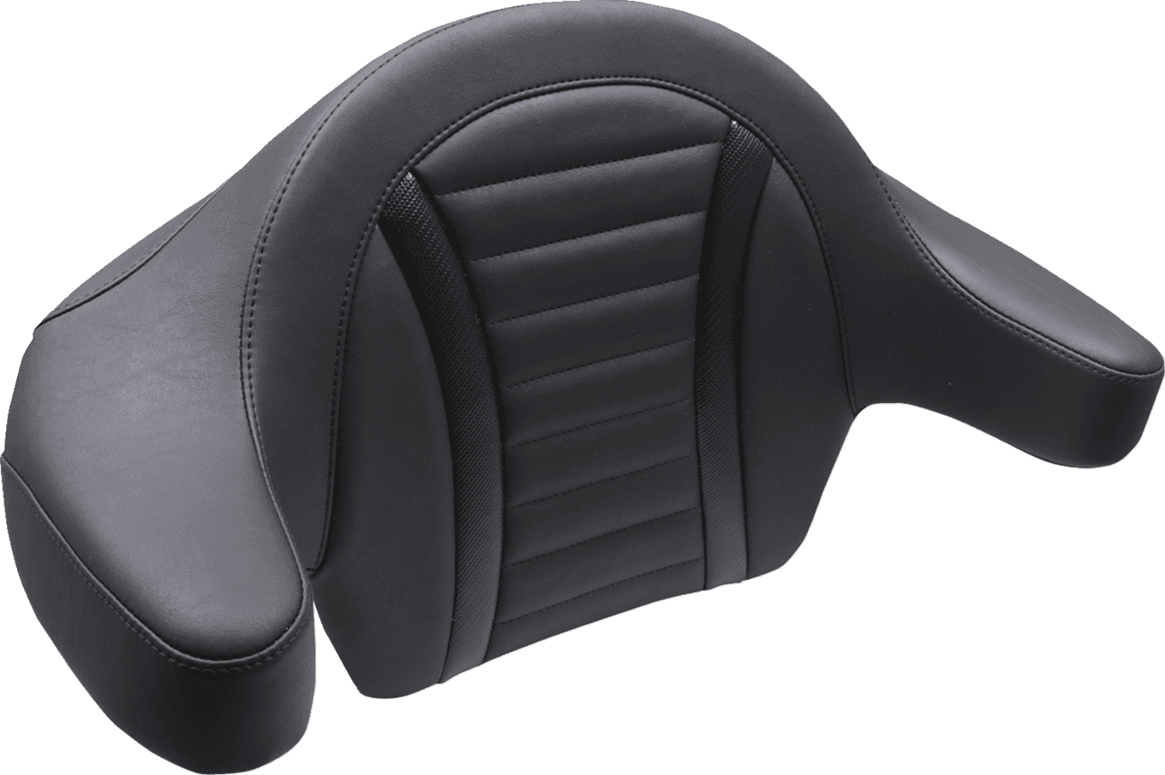 MUSTANG 0822-0610 Deluxe Extended Passenger Arm Backrest - Black - Touring