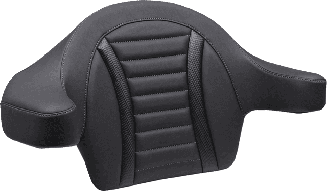 MUSTANG 0822-0611 Deluxe Extended Passenger Arm Backrest - Gunmetal Stitch - Touring