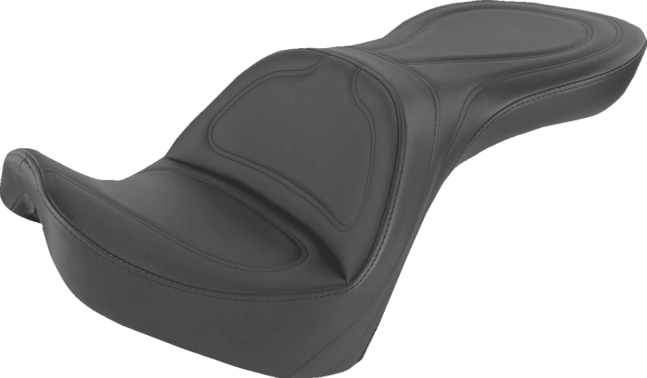 SADDLEMEN 8250JS Seat - Explorer™ - Without Backrest - Stitched - Black - FXSTD '00-'07