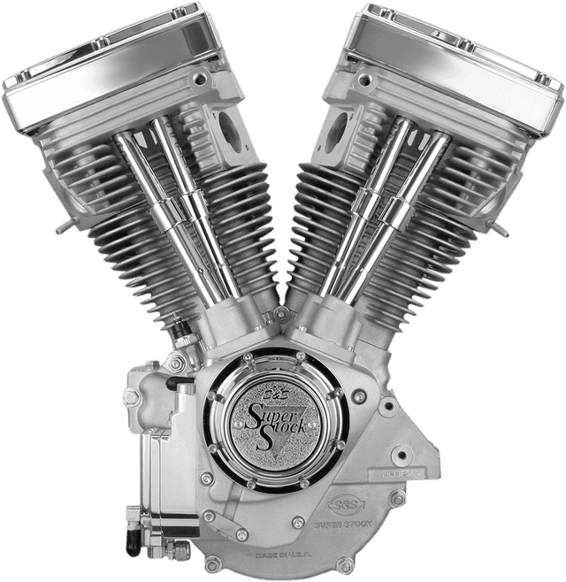 S&S CYCLE 0901-0188 V80 Long-Block Engine - Natural - Custom Chassis | Evolution Big Twin