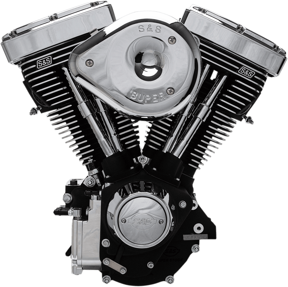 S&S CYCLE 0901-0226 V96R Series Engine - Black - Custom Chassis | Evolution Big Twin