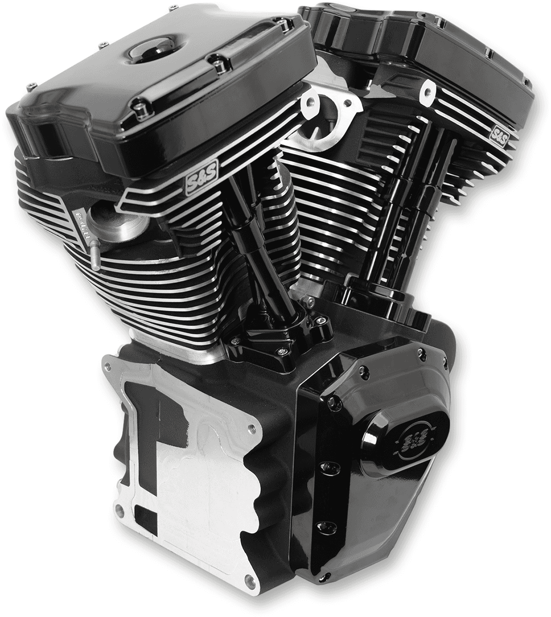 S&S CYCLE 0901-0242 T111 Long Block Engine - Black - Touring | Dyna