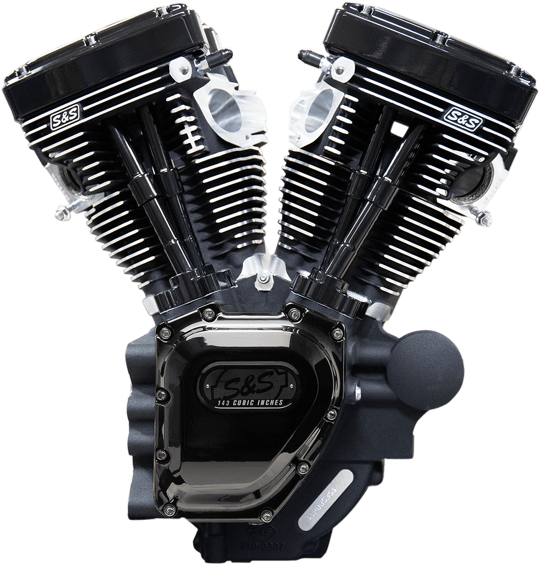 S&S CYCLE 0901-0250 T143 Long Block Engine - Black Edition - Dyna