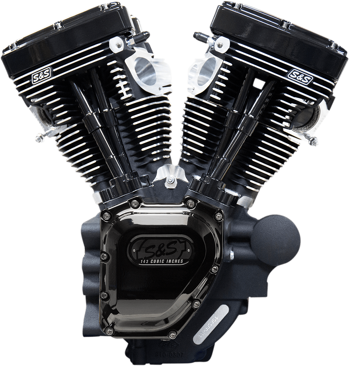 S&S CYCLE 0901-0253 T143 Long Block Engine - Black Edition - Touring