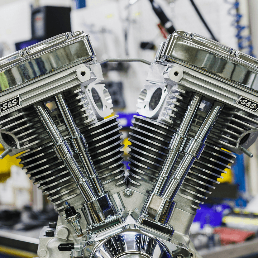 S&S CYCLE 0901-0256 V111 Long-Block Engine- Natural - 84-'99 Custom Chasis w/Alternator Style Primary — image 2 of 7