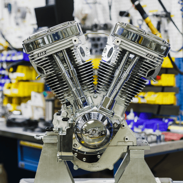 S&S CYCLE 0901-0256 V111 Long-Block Engine- Natural - 84-'99 Custom Chasis w/Alternator Style Primary — image 4 of 7