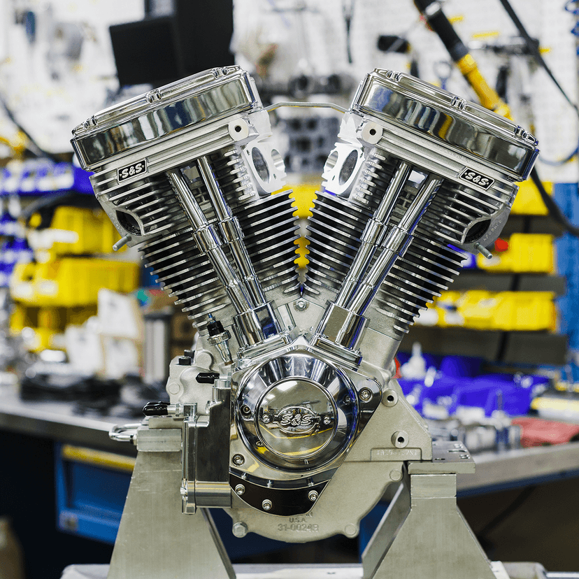 S&S CYCLE 0901-0256 V111 Long-Block Engine- Natural - 84-'99 Custom Chasis w/Alternator Style Primary — image 4 of 7