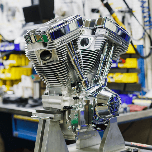 S&S CYCLE 0901-0256 V111 Long-Block Engine- Natural - 84-'99 Custom Chasis w/Alternator Style Primary — image 6 of 7
