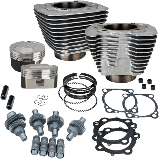 S&S CYCLE 0903-1303 Hooligan Kit - 1200 cc to 1250 cc - Silver Powdercoat - Sportster